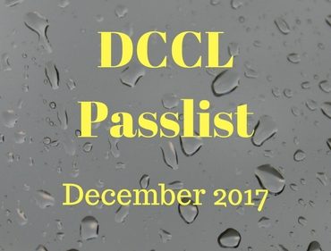 DCCL Passlist December 2017